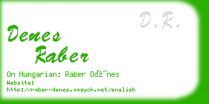 denes raber business card